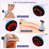KTS Smart Cupping Therapy Massager with Red Light Therapy,Multi-Function Vacuum Therapy Machine for Pain Relief, Recovery with 3 Mode,15 Level Suction and Essential Oil (red)