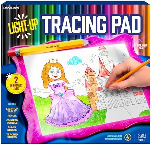 Light Up Tracing Pad for Kids - Easter Arts & Crafts Writing Drawing Tracer Board, Craft Kit for Girls & Boys Ages 6-12 - Birthday Toys Gifts Ideas for Girl or Boy 6+ Year Old Gift Toy - 6 7 8 9 10