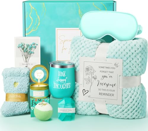 Happy Birthday Gifts for Women Mom Her Friend Sister Wife Grandma Coworker, Self Care Gifts Get Well Gifts Unique Relaxing Spa Gift Basket Set, Valentines Day Gifts for Her, Mothers Day Gifts for Mom