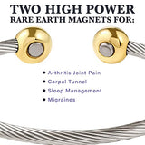 MAGNETJEWELRYSTORE 2-Tone Stainless Steel Magnetic Therapy Bracelet