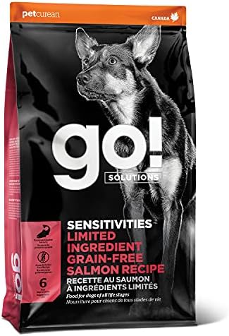 Go! Solutions Sensitivities Limited Ingredient, Grain-Free Dry Dog Food, Salmon Recipe for Sensitive Stomach, 12 lb Bag