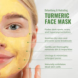 Turmeric Face Mask - Clay Mask with Turmeric for Men & Women - Gentle and Soothing Clay Mask for Face - Clay Face Mask for Acne Breakout & Dark Spots - Natural Tumeric Face Mask Clay with Vitamin E