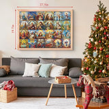 Advent Calendar 2024 Christmas Puzzle for Adults 1000 Pieces, Christmas Stained Glass Life of Jesus Jigsaw Puzzles, 24 Days Christmas Countdown Calendar Winter Puzzle as Christmas Decoration