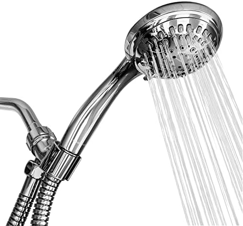 Luxury Spa Series, 6 Spray Settings 4.5 inch Hand Held Shower Head, Extra Long Stainless Steel Hose, MAXX-imize Your Shower with Showerhead in Polished Chrome Finish