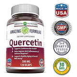 Amazing Formulas Quercetin 500 Mg, 120 VCaps - Dietary Supplement, Vegan Capsules, Non-GMO, Gluten Free - Optimal With A Balanced Diet and Regular Exercise