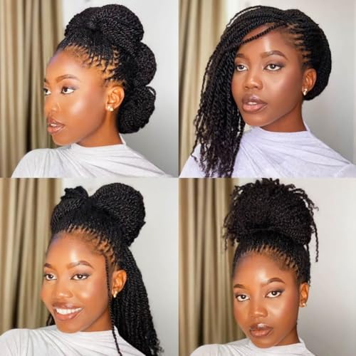 QUEEN VIRGIN REMY QVR Afro Kinkys Bulk Human Hair for Dreadlock Extensions Repair Locs, Dark Brown Color 18inch Spring Twist Braiding Afro Kinky Human Hair for Locks 50 Gram/Pack