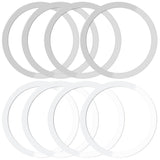 8 Pack Universal Metal Rings Sticker Compatible for Magsafe Magnetic Wireless Charger iPhone 15 14 13 12 Pro Mini Max Galaxy,(NO Magnet) Ultra-Thin Car Charger Conversion Accessories,(Silver,White)