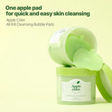 Ariul Apple Cider All Kill Cleansing Bubble Pads, One Apple pad For Quick and Easy Skin Cleansing, Pore Care Deep Cleansing, 60 Counts, 150ml / Net 5.07 fl. oz.