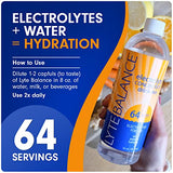Lyte Balance Electrolye Concentrate | Liquid Electrolytes Drink Mix w/Sodium, Potassium & Magnesium | Daily Hydration, Muscle Recovery, Immune Support, Rehydration | Keto, No Sugar (64 Servings)