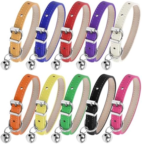 XXS Teacup Dog Collar - Pink, 3/8 inch Width (10 Colors)