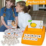 Educational Toys for Kids Ages 3-8, Matching Letter Spelling Game ABC Learning, Easter Children’s Day Halloween Xmas Birthday Party Gifts for 3 4 5 6 7 8 Year Olds Boys and Girls Yellow