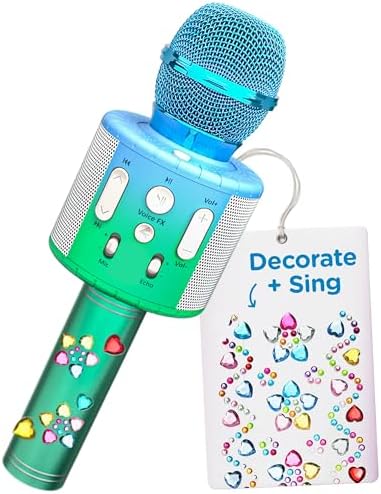 Move2Play, Kids Karaoke Microphone | Includes Stickers & Bluetooth | Birthday & Valentines Day Gift | Toy for All Ages 2, 3, 4, 5, 6+ Year Old Girls, Boys & Toddlers