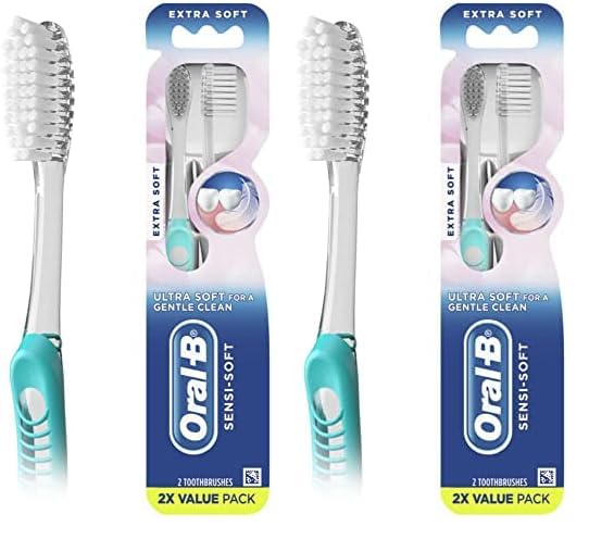 Oral-B Sensi-Soft Toothbrushes, Ultra Soft, 2 Count (Pack of 2)