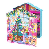 Polly Pocket Dolls Advent Calendar, Gingerbread House Playset with 24 Surprises, Dollhouse Furniture, Toy Car & Holiday Accessories