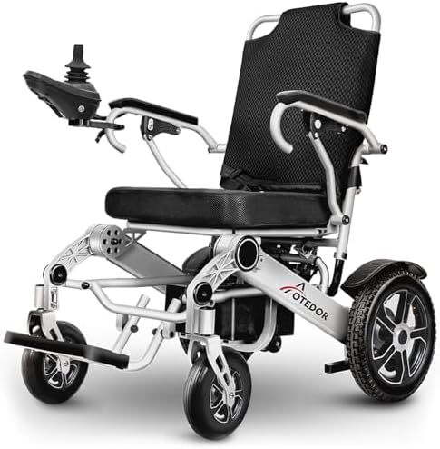 [2025 Upgrade] Aotedor 30 Miles Long Travel Range, Electric Wheelchair for Adults Power Wheelchairs Lightweight Foldable All Terrain Motorized Wheelchair for Seniors Compact Portable Airline Approved