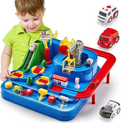 Toys for 3 Year Old Boys Birthday Gift - Large Race Track - 3 Year Old Boy Toys - Car Toys for Boys 3-4-5-6-7 - Montessori/Thinking/Fine Motor Skills/STEM Toys