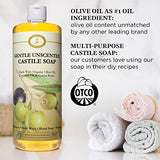 Carolina Castile Soap Unscented Castile Soap Liquid - 32 oz Vegan & Pure Organic Soap Concentrated Non Drying All Natural Formula Good for Sensitive Skin (32 Ounces)