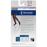 Truform Sheer Compression Stockings, 8-15 mmHg, Women's Thigh High Length, 20 Denier, Black, Small