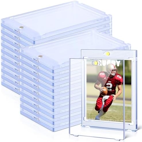 20 ct Magnetic Card Holders for Trading Cards, 35 pt Hard Cards Sleeves Case fit for MTG Cards, Standard Cards, Sports Cards, Baseball Cards