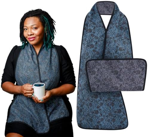 Reversible Adult Bib Scarf - Dignified Alternative to Adult Bibs | Washable and Reusable Clothing Protectors