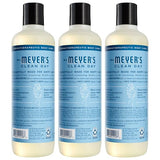 MRS. MEYER'S CLEAN DAY Moisturizing Body Wash for Women and Men, Biodegradable Shower Gel Formula Made with Essential Oils, Rain Water, 16 oz Bottle, Pack of 3