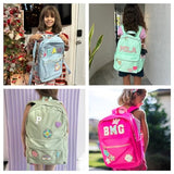 ROSLILY Personalized Backpacks for Girls Back To School Backpack Kids Custom Backpack With Name Patch Nylon School Backpack Gifts for Boys Toddles Students Birthday Christmas