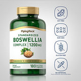 Boswellia Extract Capsules | 1200mg | 180 Capsules | Herbal Supplement | Standardized Complex | Non-GMO, Gluten Free | by Piping Rock