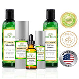 Tree of Life Vitamin C Brightening Complete 5-Pack: Serum (1 Oz), Moisturizer Cream (1.7 Oz), Eye Gel, (0.5 Oz), Toner (4 oz), Cleanser (4 oz), Renewing for Face, Clean Dermatologist-Tested Skin care