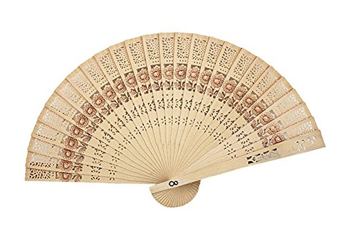FORSUN Sandalwood Fan (Set of 50 pcs) Wedding Favors&birthday gifts&Christmas gift-Sunflower