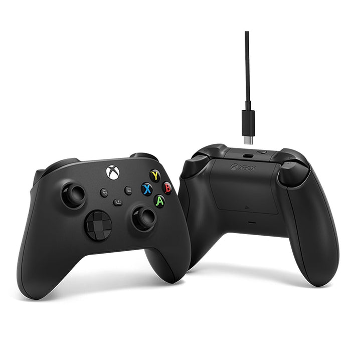 Xbox Core Wireless Gaming Controller + USB-C® Cable – Carbon Black – Xbox Series X|S, Xbox One, Windows PC, Android, and iOS