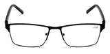 V.W.E. Men Premium Rectangle Metal with Plastic Temple Extra Large Reader - 152mm Wide Frame Reading Glasses (Black, 2.00)