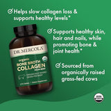 Dr. Mercola Organic Bone Broth Collagen, 90 Servings (270 Tablets), Organically Raised Grass-Fed Beef, Dietary Supplement, Supports Bone and Joint Comfort, USDA Organic, Non-GMO