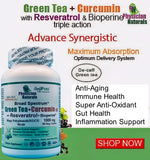 Physician Naturals Green Tea and Curcumin C3 with Resveratrol and Bioperine 1000 mg Supports Immune Joint and Colon Health