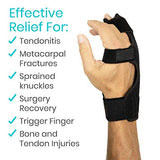 Vive Boxer Finger Splint Brace- Supports Pinky, Ring, Middle Metacarpals and Knuckles - Right or Left Adjustable Hand Brace - Straightening for Trigger Finger, Injury, Fracture, Broken, Tendonitis (9 inch)