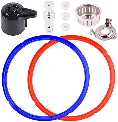 WXJ13 Replacement Float Valve Set for Instant Pot Duo 5, 6 Quart Qt, Steam Release Handle Sealing Ring Steam Release Valve and Float Valve Seal Anti-Block Shield