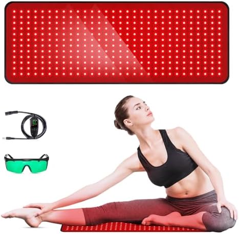 Red Light Therapy for Body, 31" * 11" Red Light Therapy Pad, Dual Chip Grade 360 LEDs 660nm & 850nm Infrared Light Therapy for Body Back Waist Shoulder Knee Joint Pain Relief, Gift for Women Men