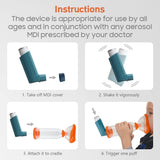 AIYAYA Inhaler Spacer Chamber for Adult and Children with Mask, Anti-Static Anti-staticAnti-Choking Spacer for Inhalers or Deliver Medicines (Adult Mask)