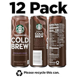 Starbucks Cold Brew Coffee, Chocolate Cream, 11 fl oz Cans (12 Pack), Premium Coffee Drink, Iced Coffee