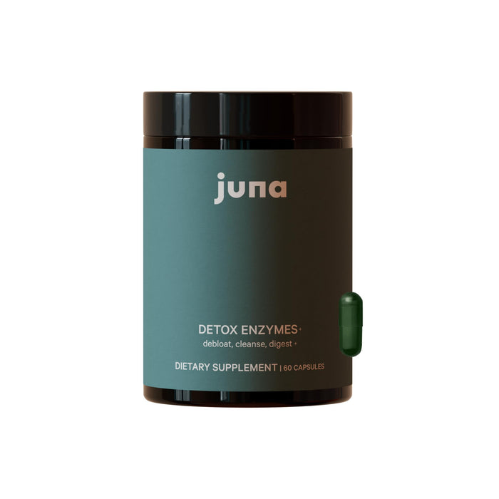 Juna Detox Digestive Enzymes with Probiotics - Debloat, Cleanse, Digest, Gas Relief, Vegan, Plant Based Immunity & Gut Health Formula (60 Capsules)