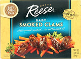 REESE Smoked Baby Clams, 3.66-Ounces (Pack of 10)