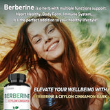 Berberine with Ceylon Cinnamon Supplement - 1500mg Extra Strength for Immune System, Digestive Health, Body Management & Energy Production - 270 Capsules - Gluten-Free, Non-GMO