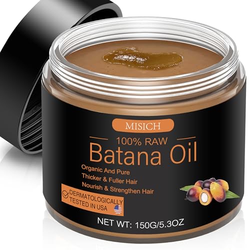 Raw Batana Oil for Hair Growth, 100% Natural Pure Dr. Sebi Batana Oil from Honduras, Unrefined Organic Batana Oil Hair Growth Oil for Prevent Hair Loss, Enhances Hair Thickness for Men & Women 5.3 oz