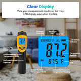 Etekcity Infrared Thermometer Temperature Gun 774, Digital IR Temp Gun for Food, Cooking, BBQ, Pizza Oven, Reptile, Griddle Accessories, Non Contact Surface Outdoor Heat Gun