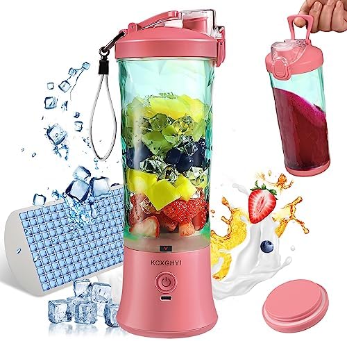 Portable Blender for Smoothies, Freshly Squeezed Juices, Milk shakes and Baby food, 20 oz BPA Free, Suitable for Outdoor Sports, Family, Travel. (pink)