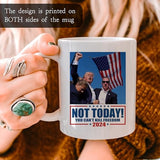 MyCozyCups Trump Shot Never Surrender Pennsylvania Rally 11oz Coffee Mug, Not Today You Can't Kill Freedom Attempted Assassination Donald Trump Fist Pump Shooting Cup, Trump 2024 Mug