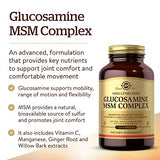 Solgar Glucosamine MSM Complex, 120 Tablets - Promotes Healthy Joints - Supports Range of Motion & Flexibility - Supports Collagen - Shellfish-Free - Gluten Free, Dairy Free, Kosher - 40 Servings