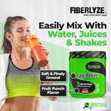 SPECIES NUTRITION Fiberlyze Fiber Supplement, Psyllium Based Soluble & Insoluble Fiber Powder for Healthy Colon, Digestive Functions (Fruit Punch, 30 Servings)