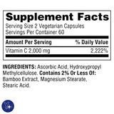 Ultra Strength Vitamin C Capsules Dietary Spring Valley Supplement, 2,000 mg, 120 Count and Bookmark Gift of YOLOMOLO