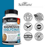 Magnesium Bisglycinate 100% Chelate No-Laxative Effect - Maximum Absorption & Bioavailability, Fully Reacted & Buffered - Healthy Energy Muscle Bone & Joint Support - Non-GMO Project Verified - 90 ct