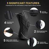 APRUT Knee Braces with Patella Gel Pad & Side Stabilizers for Knee Pain, Medical Grade Knee Compression Sleeve for for Men Women, Any Sports, Pain Relief, Meniscus Tear, Arthritis, ACL